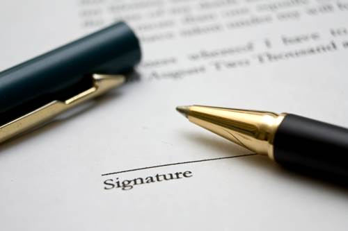 Sign home contract
